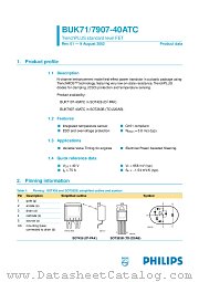 BUK7107-40ATC datasheet pdf Philips