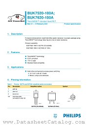 BUK7520-100A datasheet pdf Philips