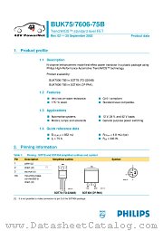 BUK7606-75B datasheet pdf Philips