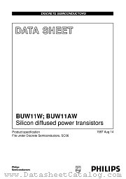BUW11AW datasheet pdf Philips
