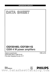 CGY2010G datasheet pdf Philips