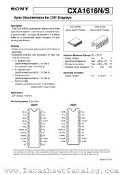 CXA1616S datasheet pdf Philips