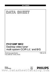 FI1216MF datasheet pdf Philips