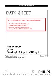 HEF4011UBF datasheet pdf Philips