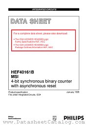 HEF40161BD datasheet pdf Philips