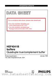 HEF4041BD datasheet pdf Philips