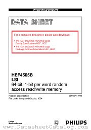 HEF4505BD datasheet pdf Philips