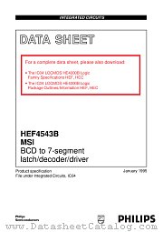 HEF4543BD datasheet pdf Philips