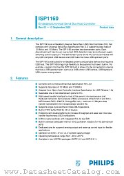 ISP1160 datasheet pdf Philips