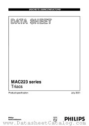 MAC223A6 datasheet pdf Philips