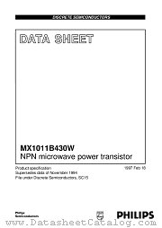 MX1011B430W datasheet pdf Philips