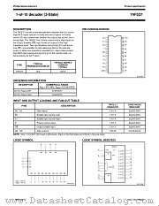 74F537 datasheet pdf Philips