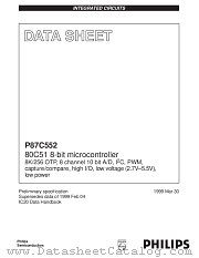 P87C552 datasheet pdf Philips