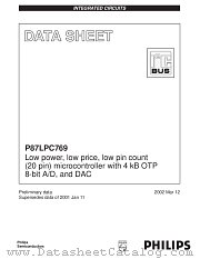 P87LPC769 datasheet pdf Philips