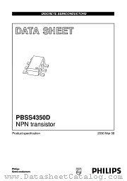 PBSS4350 datasheet pdf Philips
