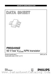 PBSS4350Z datasheet pdf Philips