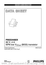 PBSS4480X datasheet pdf Philips