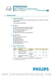 PBSS5420D datasheet pdf Philips
