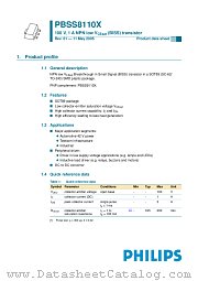 PBSS8110X datasheet pdf Philips