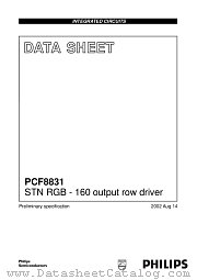 PCF8831 datasheet pdf Philips