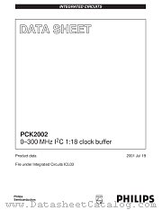 PCK2002 datasheet pdf Philips
