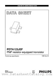 PDTA123JEF datasheet pdf Philips