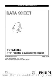 PDTA143EE datasheet pdf Philips