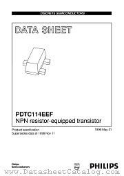 PDTC114EEF datasheet pdf Philips