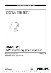 PDTC114TU datasheet pdf Philips