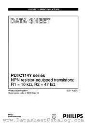 PDTC114Y datasheet pdf Philips
