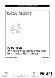 PDTC115EE datasheet pdf Philips