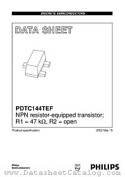 PDTC144TEF datasheet pdf Philips
