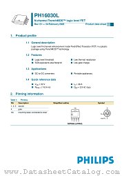 PH16030L datasheet pdf Philips