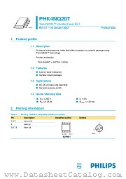 PHK4NQ20T datasheet pdf Philips