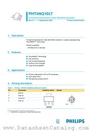 PHT4NQ10LT datasheet pdf Philips