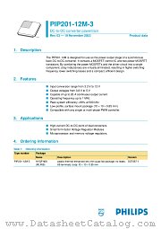 PIP201-12M-3 datasheet pdf Philips