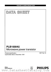 PLB16004U datasheet pdf Philips