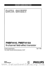 PMBF4416 datasheet pdf Philips