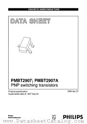 PMBT2907A datasheet pdf Philips