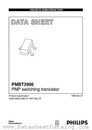 PMBT3906 datasheet pdf Philips