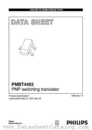 PMBT4403 datasheet pdf Philips