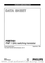 PMBTH81 datasheet pdf Philips