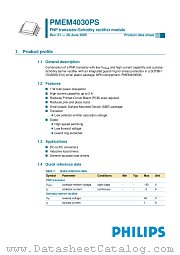 PMEM4030PS datasheet pdf Philips
