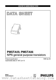PMSTA05 datasheet pdf Philips