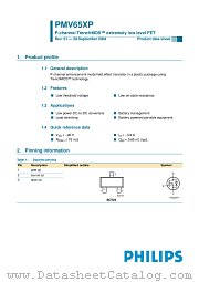PMV65XP datasheet pdf Philips