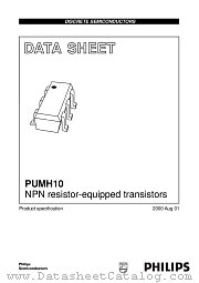 PUMH10 datasheet pdf Philips