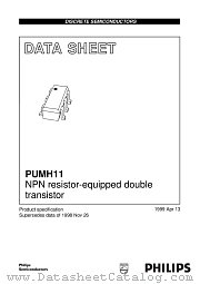 PUMH11 datasheet pdf Philips