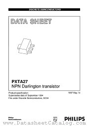 PXTA27 datasheet pdf Philips