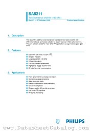 SA5211D datasheet pdf Philips