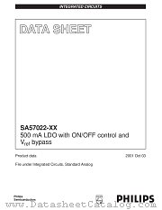 SA57022-XX datasheet pdf Philips